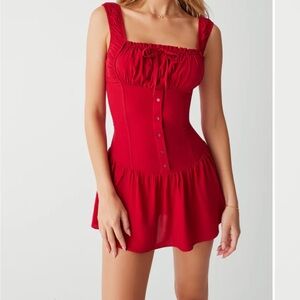 Frankie's Bikinis Red Mini Dress
